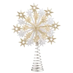 Baumspitze Sternregen, gold/silber