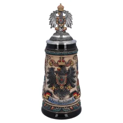 Bierkrug mit Zinnadler 