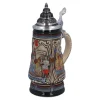 Bierkrug mit Zinndeckel "Rothenburg mit Ritter", 0,25l