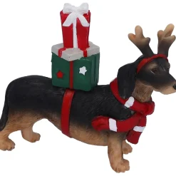 Dackel mit Geschenken, Standfigur