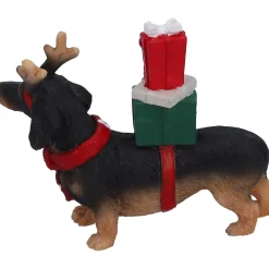 Dackel mit Geschenken, Standfigur