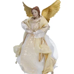 Engel, beige/goldfarben, Standfigur