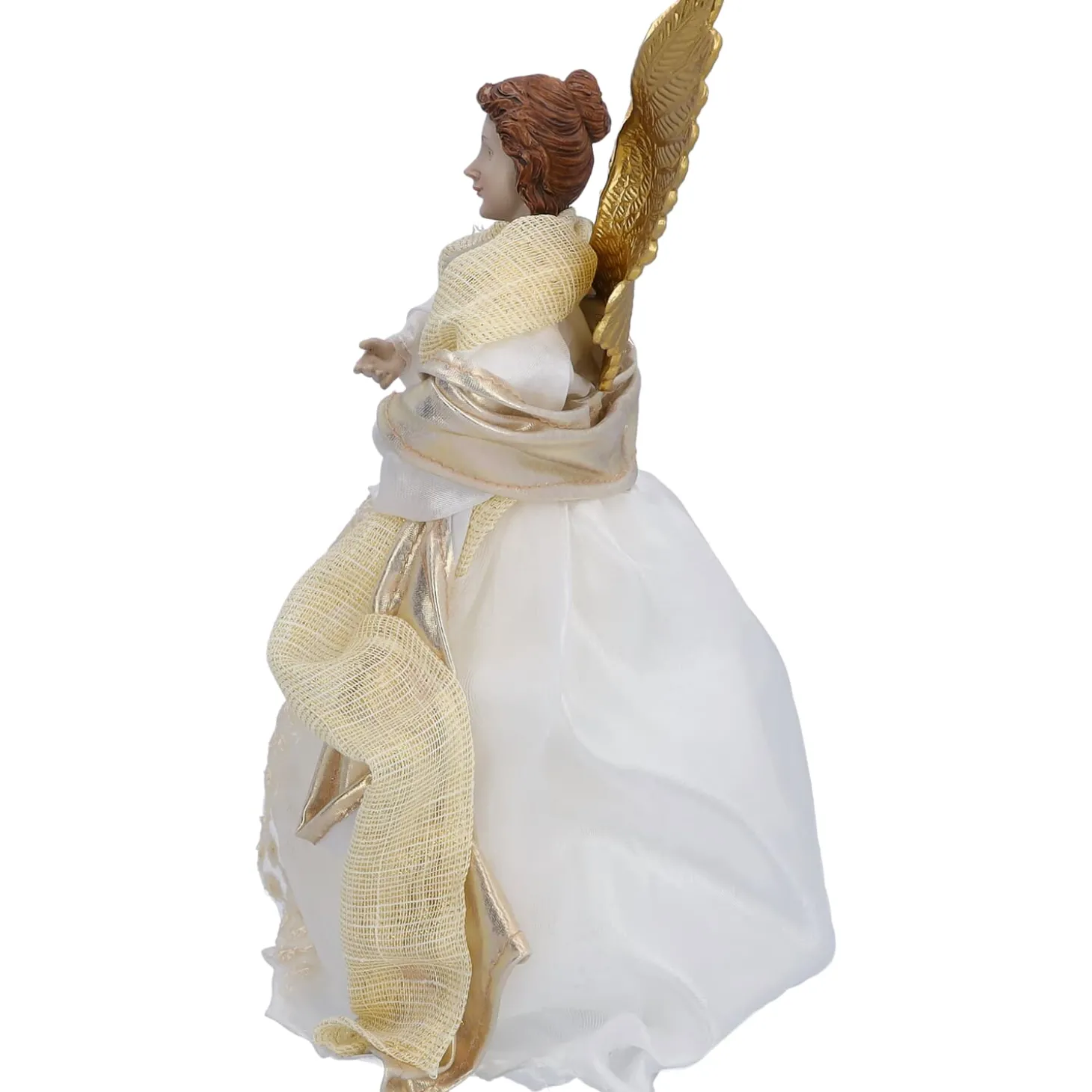 Engel, beige/goldfarben, Standfigur