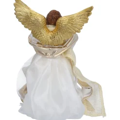 Engel, beige/goldfarben, Standfigur