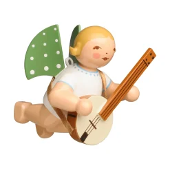 Engel mit Banjo, schwebend