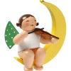Engel mit Geige, im Mond