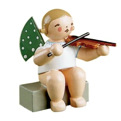 Engel mit Geige, sitzend