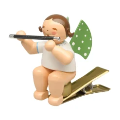 Engel mit Querflöte auf Klemme