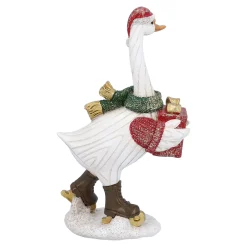 Gans auf Schlittschuhen