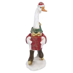 Gans auf Schlittschuhen