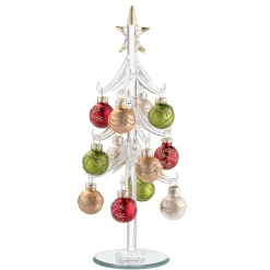 Glasbaum mit bunten Kugeln