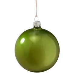 Glaskugel Opal grün, 8 cm