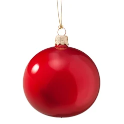 Glaskugel Opal rot, 8 cm