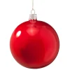 Glaskugel Opal rot, 10 cm