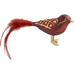 Glasvogel, bordeauxrot-gold