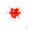 Herrnhuter Papierstern, rot/weiß, 60 cm