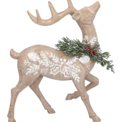 Hirsch mit Waldmuster stehend