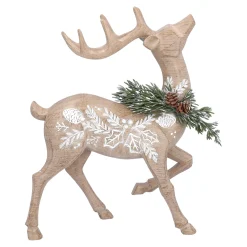 Hirsch mit Waldmuster stehend