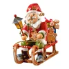 Holzknoddl "Weihnachtsmann auf Schlitten", Räuchermann