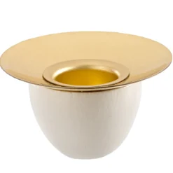 Kerzenhalter, weiß, R 38 mm, H 20 mm