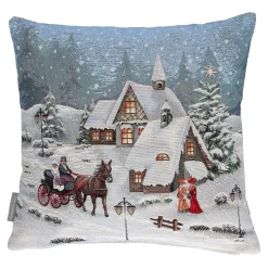 Kissenhülle "winterliche Kutschfahrt"