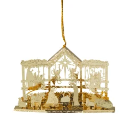 Krippenszene, goldfarben