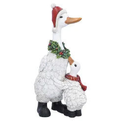 Laufente mit Entenkind