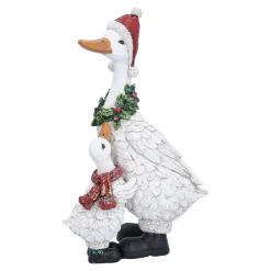 Laufente mit Entenkind