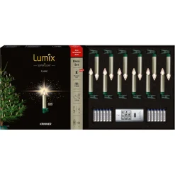 Lumix Superlight Flame Mini 12 Kerzen Basis Set in Cashmere