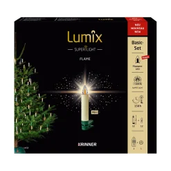 Lumix Superlight Flame Mini 12 Kerzen Basis Set in Elfenbein