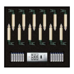 Lumix Superlight Flame Mini 12 Kerzen Basis Set in Elfenbein