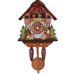 Magnet Kuckucksuhr "Holzfälleridylle"