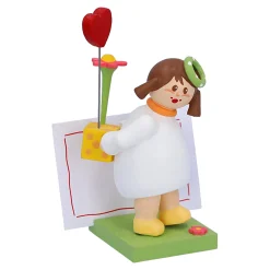 Mädchen mit Herz und Blume 