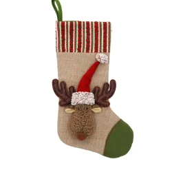 Nikolausstrumpf Rentier mit Mütze