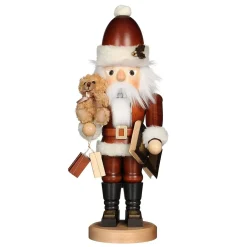 Nussknacker "Weihnachtsmann mit Teddy", 44 cm