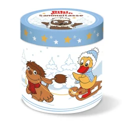 Porzellan-Sammeltasse "Pittiplatsch im Winter"