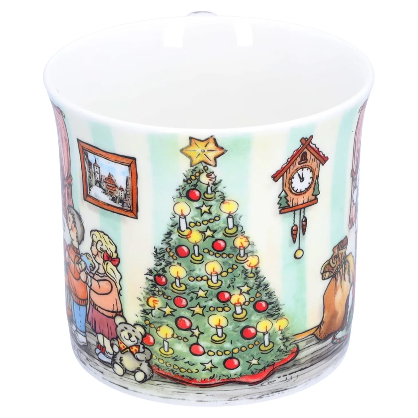 Porzellan-Tasse "Weihnachtsmann und seine Schätze"