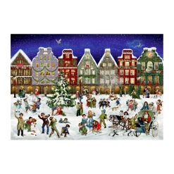 Puzzle-Adventskalender "Winterabend in der Stadt"