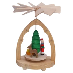 Pyramide "Weihnachtsmann mit Geschenkschlitten", Wärmespiel