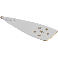 Pyramiden-Flügel weiß mit Goldrand L 107 mm, H 33 mm