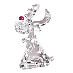 Rentier mit roter Nase sitzend