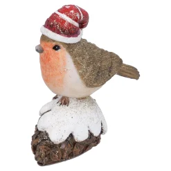 Rotkehlchen mit Mütze, 8 cm