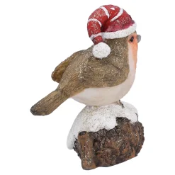 Rotkehlchen mit Mütze, 8 cm