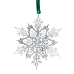 Schneeflocke, silberfarben, Metall-Baumbehang