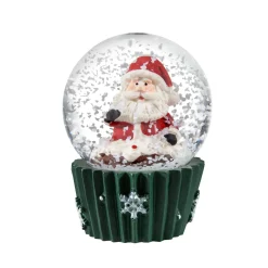 Schneekugel "Cupcake mit Weihnachtsmann"