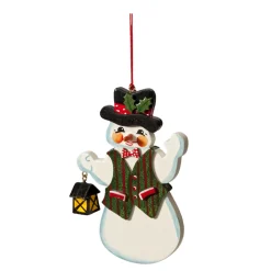 Schneemann mit Laterne
