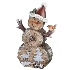 Schneemann mit Vogelfreund