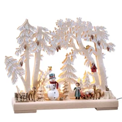 Schwibbogen "Waldspaziergang", 230V mit USB A-Anschluss