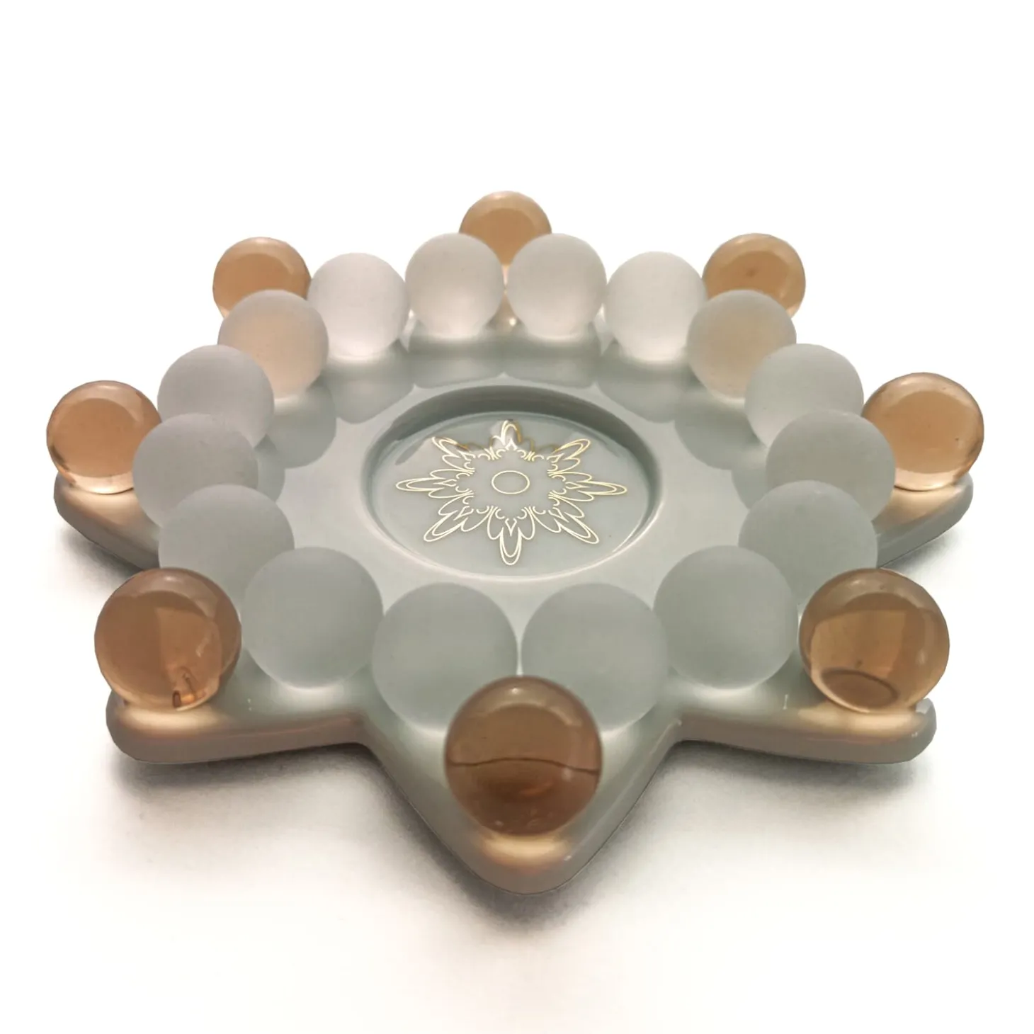 Teelichthalter "Glasperlenstern Gloria"