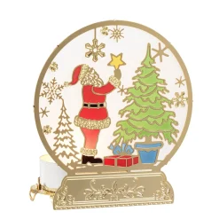 Teelichthalter "Heilig Abend", goldfarben